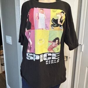 Spice Girls Graphic Band Tee Black Short Sleeve Size XL